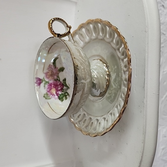 Vintage pearlized Teacup and Saucer, made in japan - Picture 4 of 6